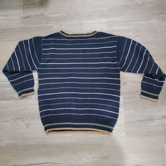 Tf Laurence Boys Crewneck Sweater Size 7 Dinosaur Novelty Print Knit - Picture 2 of 5